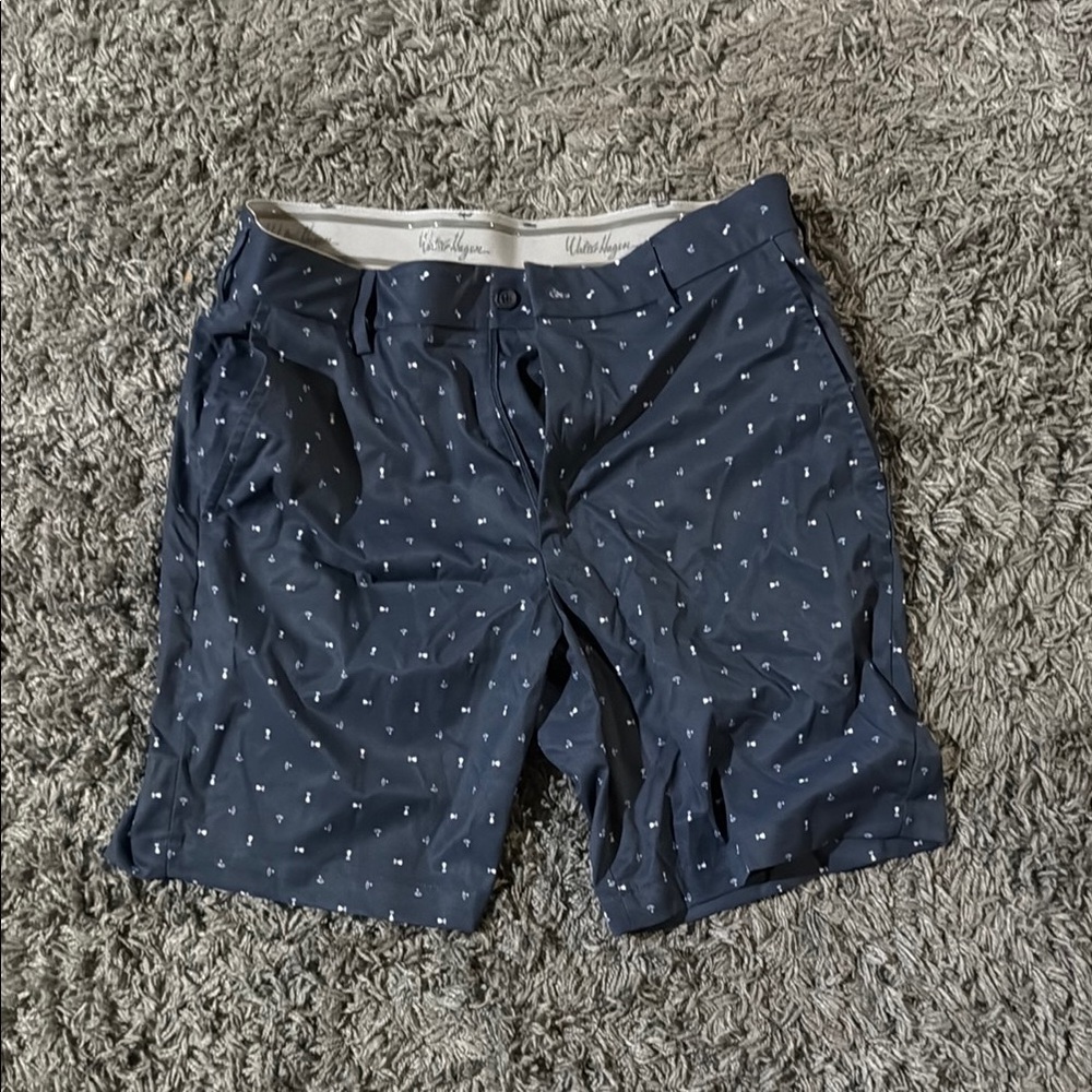 Walter Hagen Navy Shorts with White Pattern